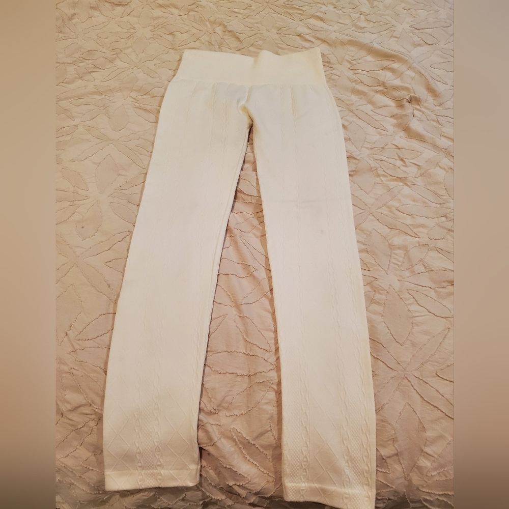 Cream Knit Leg Warmers